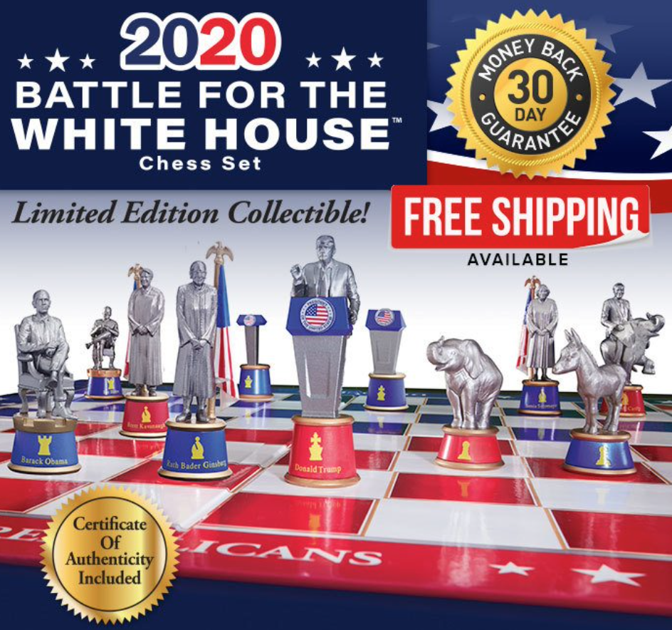 2020 Battle for the White House Chess Set