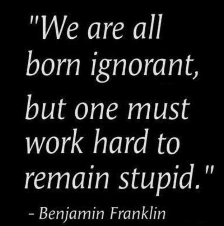 A quote from Benjamin Franklin