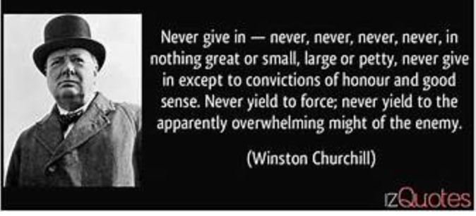 A quote from Winston Churchill