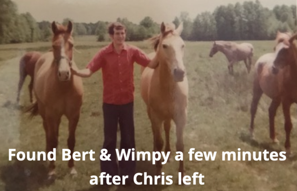 Found Bert and Wimpy a few minutes after Chris left