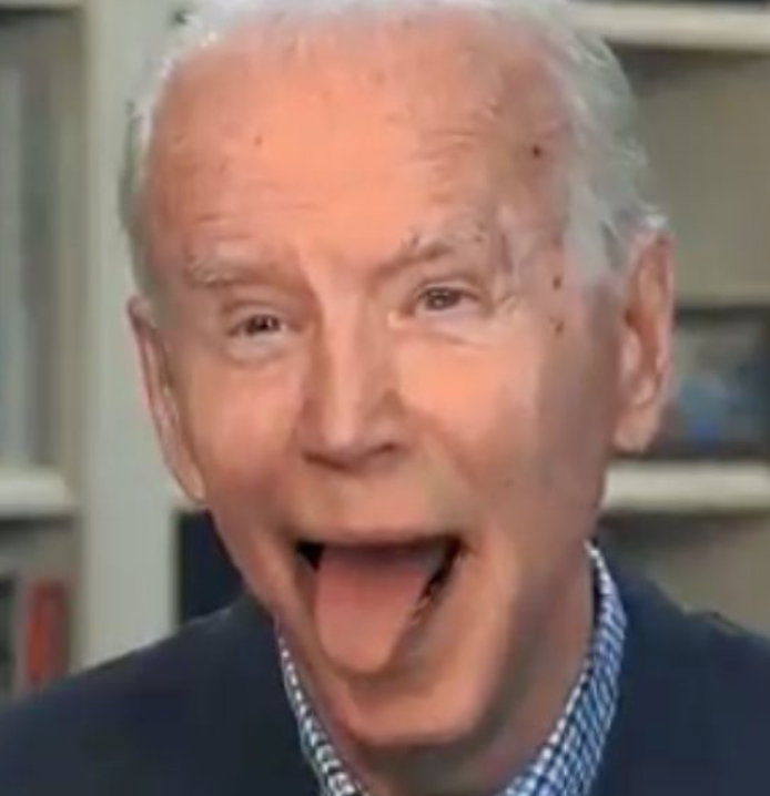An edited photo of Biden