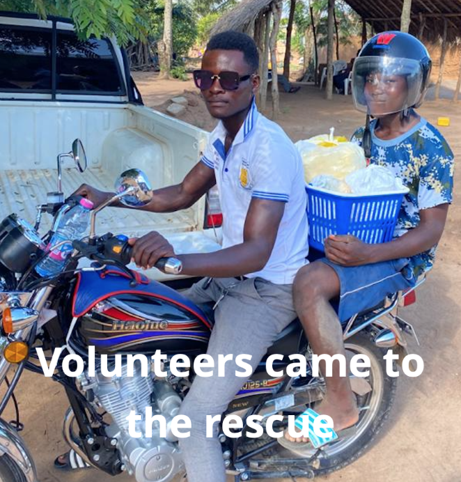 Volunteers came to the rescue