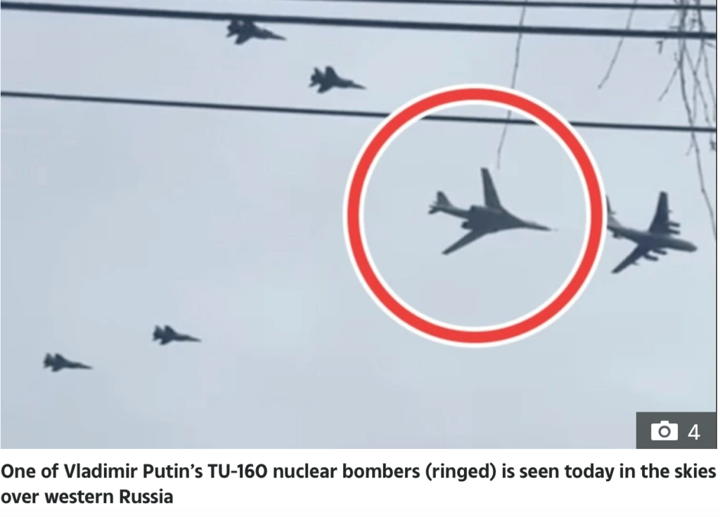 One of Vladimir Putin’s TU-160 nuclear bombers