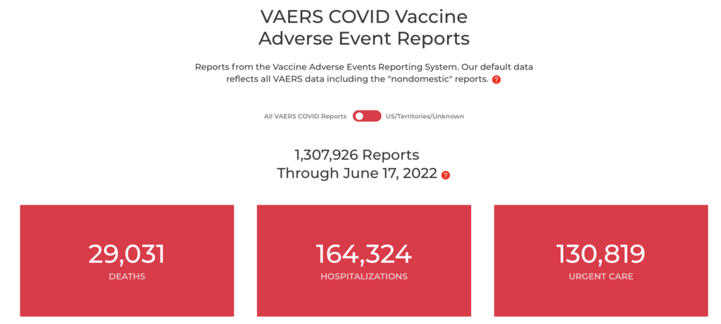 VAERS COVID Vaccine Adverse Event Reports  