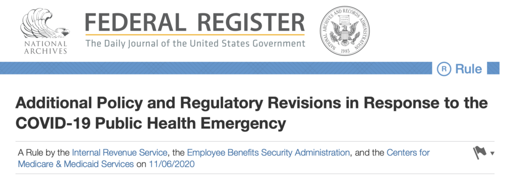 Additional Policy and Regulatory Revisions in Response to the COVID-19 Public Health Emergency