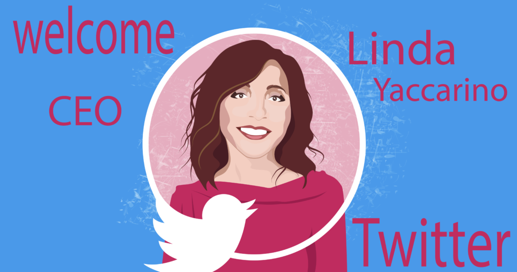Welcome CEO Linda Yaccarino Twitter illustration