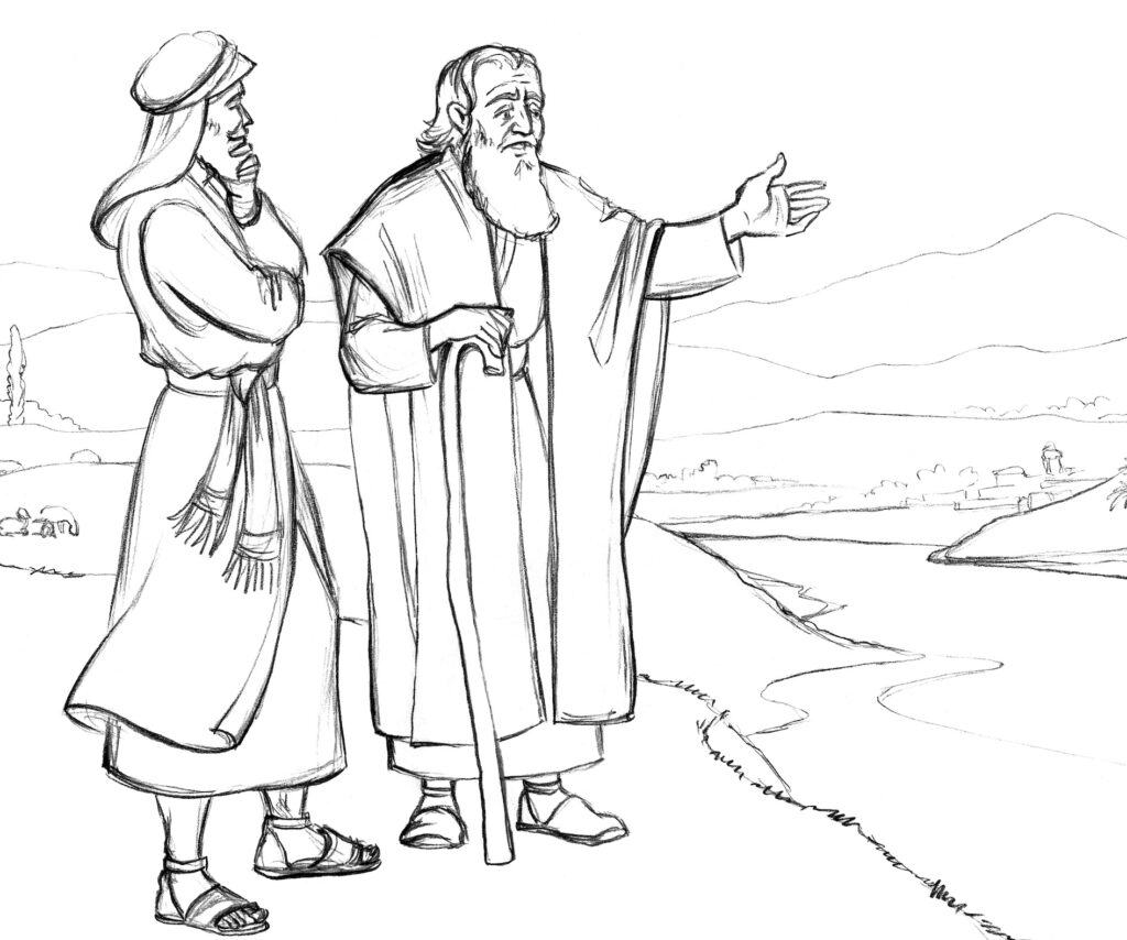 Two men in robes are talking to each other.