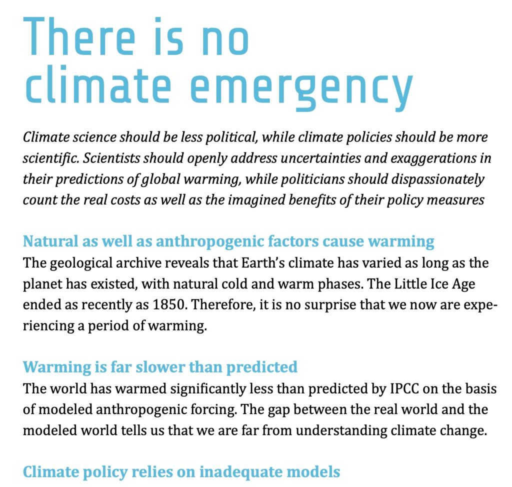 There is no climate emergency.