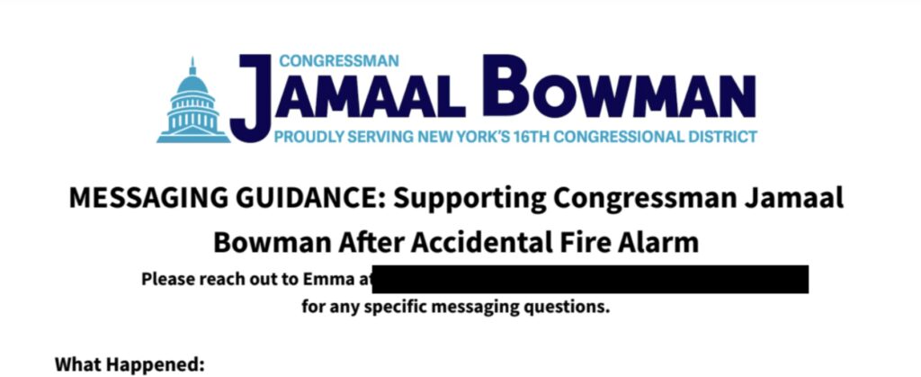 A message supporting congressman james bowman after an accident.