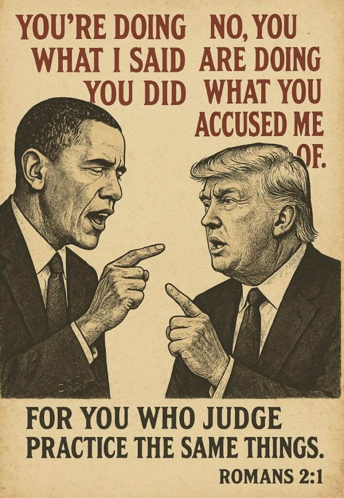 Two men arguing with text above.